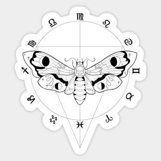 Deaths Head Zodiac Sticker